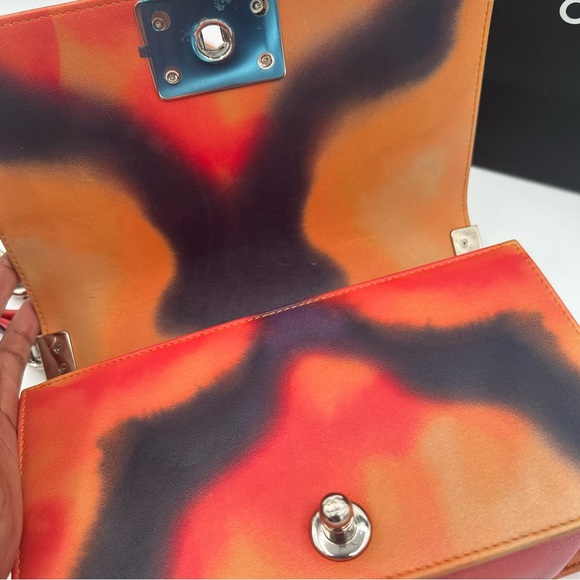 Authentic Chanel Multicolor Quilted Leather Small Flower Power Boy Bag😍❤️ - Picture 4 of 12